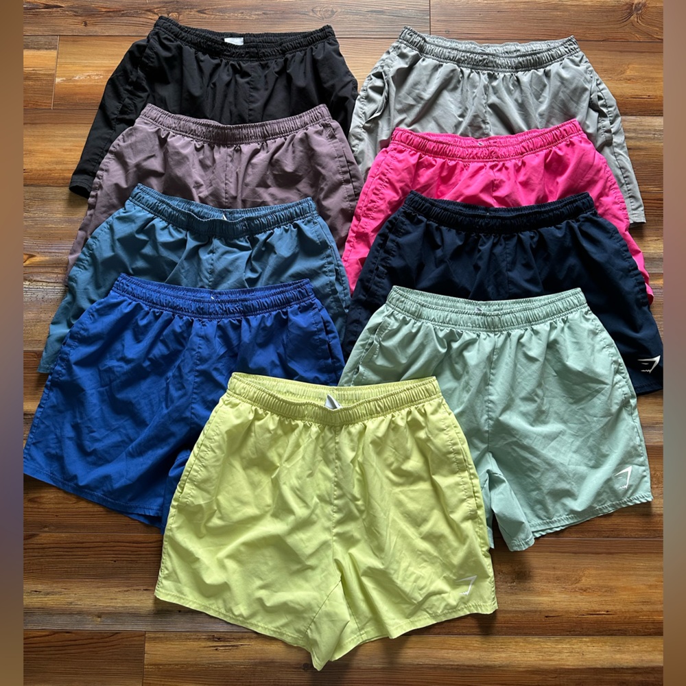 Set of 9 Gymshark Arrival 5” Shorts Size L